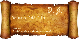 Deutsh Júlia névjegykártya